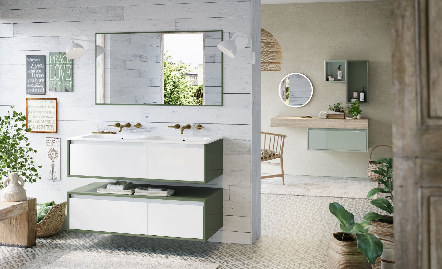 Salle de bain zen et plantes d'intérieur variées